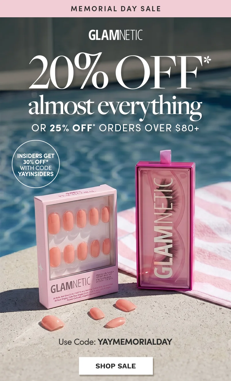 Shop 20% Off Almost Everything or 25% Off Orders Over $80 with the code YAYMEMORIALDAY