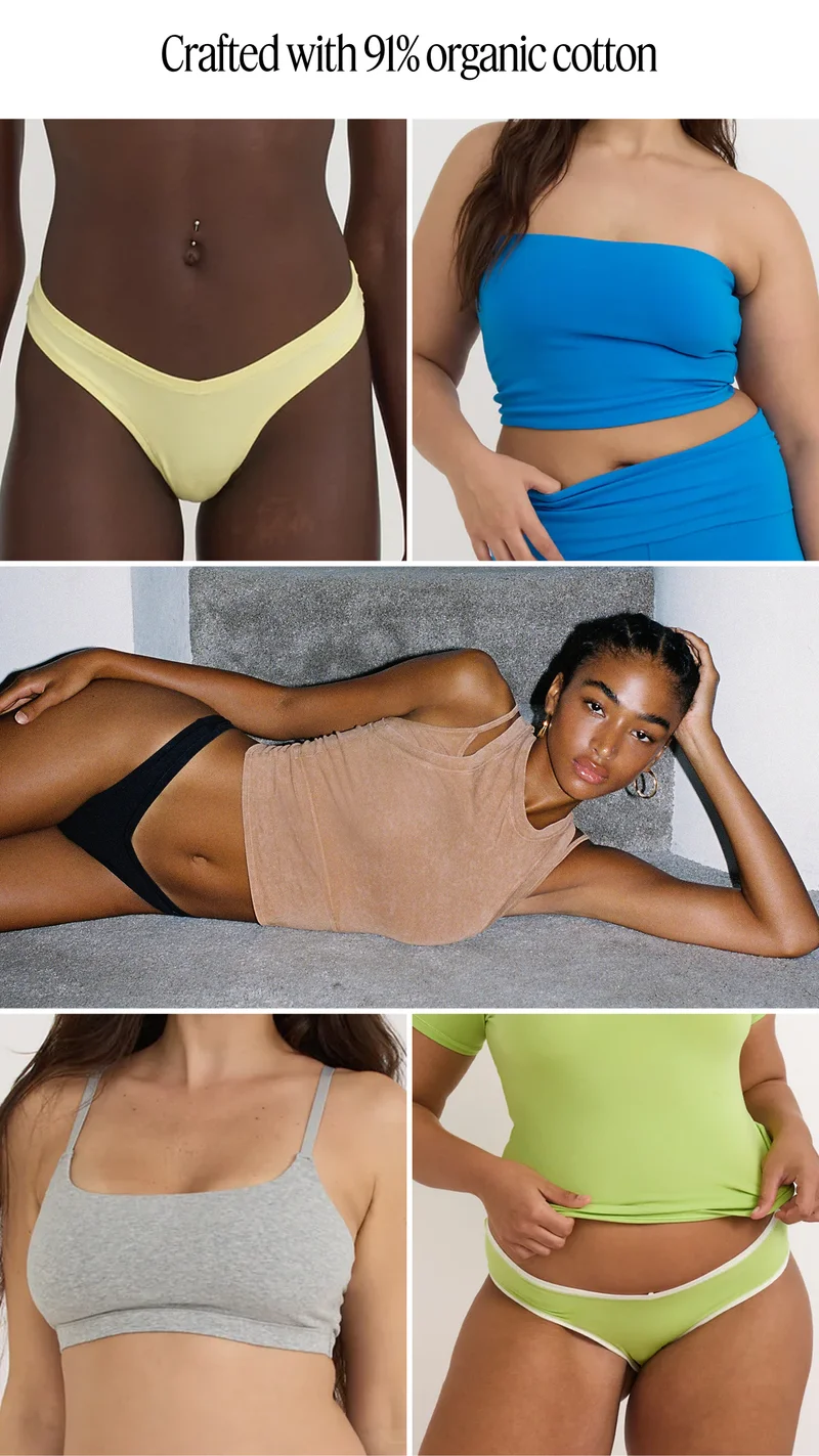 Crafted with 91% organic cotton