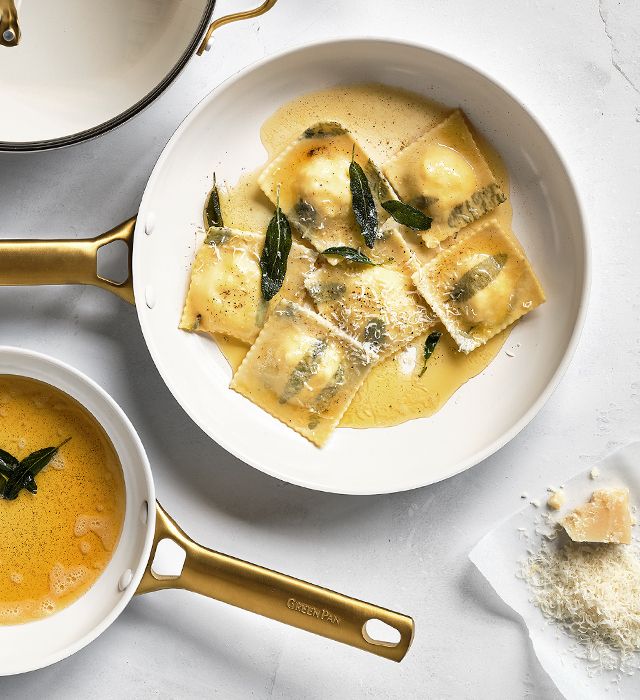 lemon-ricotta ravioli with sage brown butter sauce