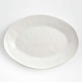 Marin White Large Oval Serving Platter