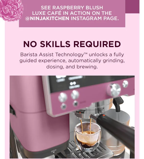 No skills required-- BaristaAssits Technology unlocks a fully guided experience, automatically grinding, dosing, and brewing.