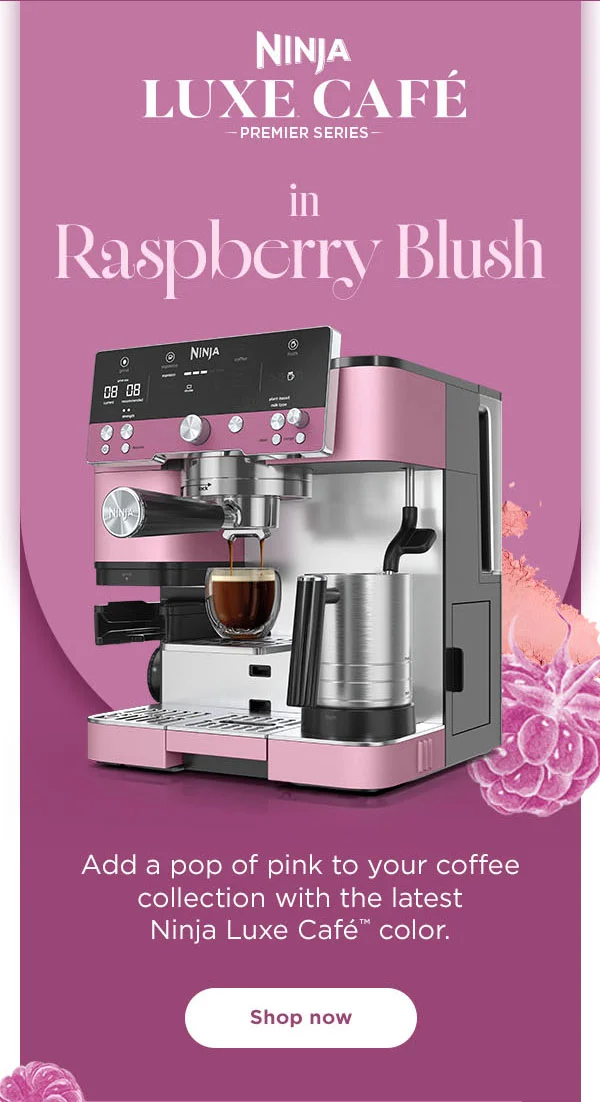 Ninja Luxe™ Café Premier Espresso Machine in Raspberry Blush