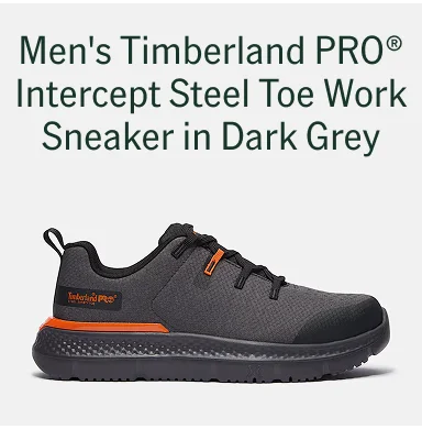 Men's Timberland PRO® Intercept Steel Toe Work Sneaker in Dark Grey