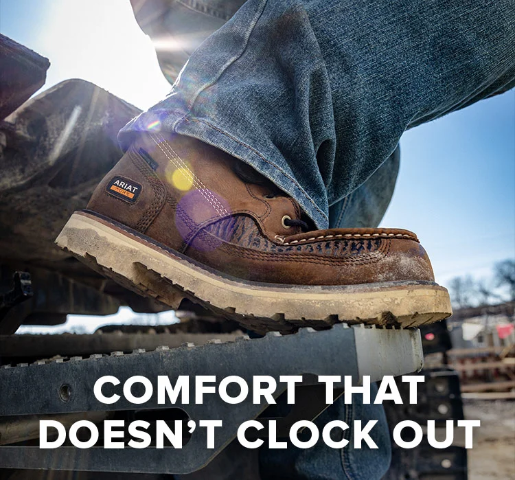 COMFORT THAT DOESN'T CLOCK OUT