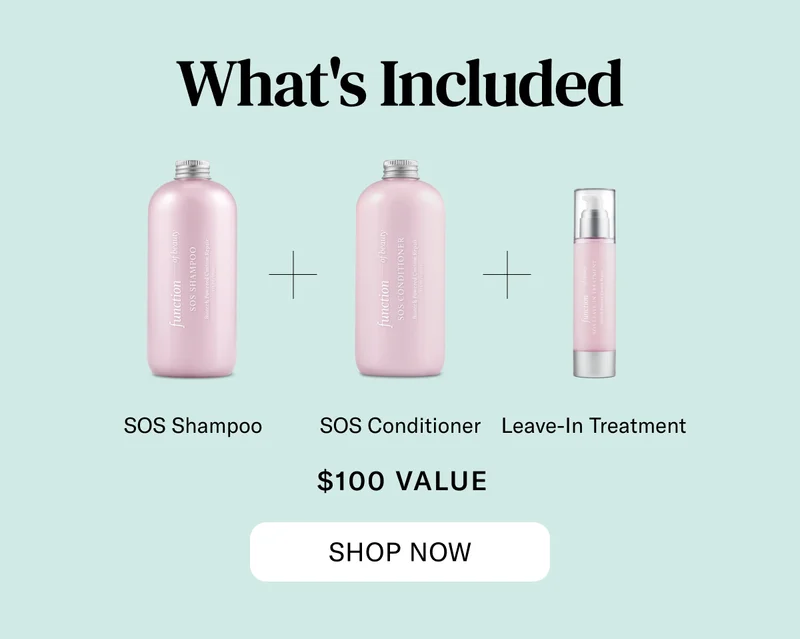 What's Included: SOS Shampoo + SOS Conditioner + Leave-In Treatment - $100 Value | Shop Now