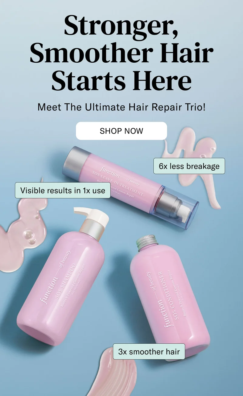 Stronger, Smoother Hair Starts Here: Meet The Ultimate Hair Repair Trio - Shop Now | 6x less breakage, Visible results in 1x use, 3x smoother hair
