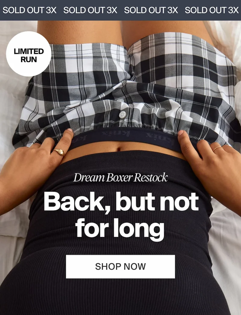 SOLD OUT 3X. LIMITED RUN. Dream Boxer Restock. Back, but not for long. SHOP NOW