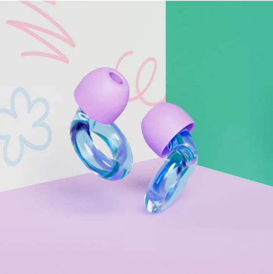 A pair of Loop Engage Kids in Berry Blue.