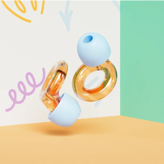 A set of Loop Engage Kids in Ocean Orange.