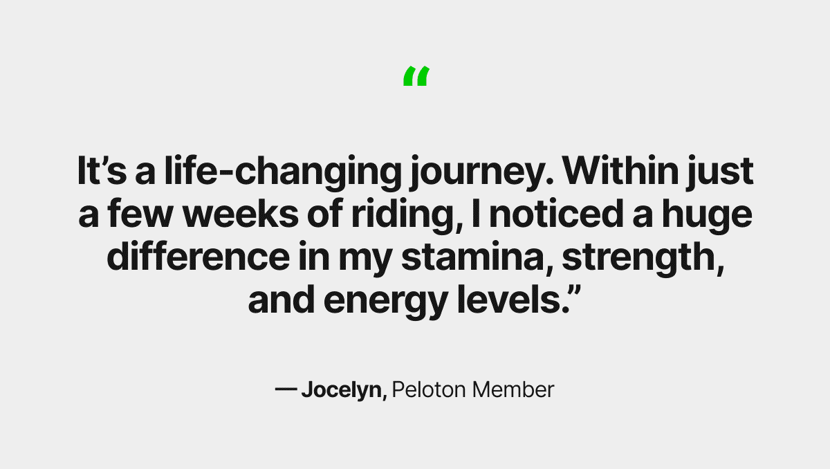 Jocelyn, Peloton Member