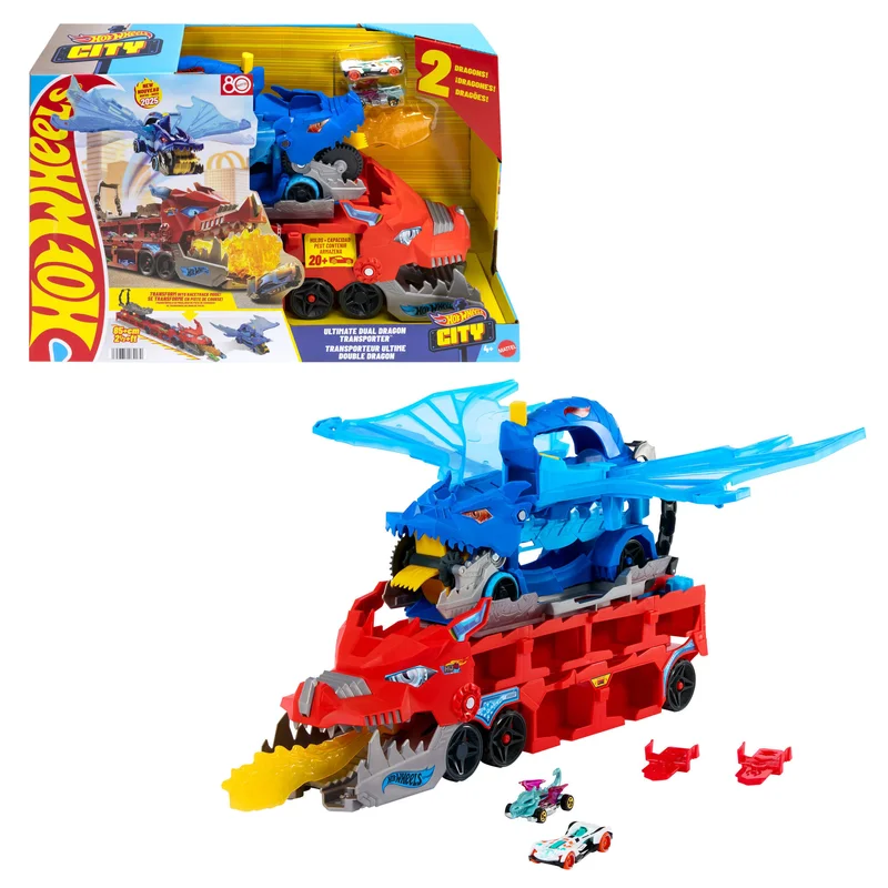 Image of Hot Wheels City Ultimate Dual Dragon Transporter
