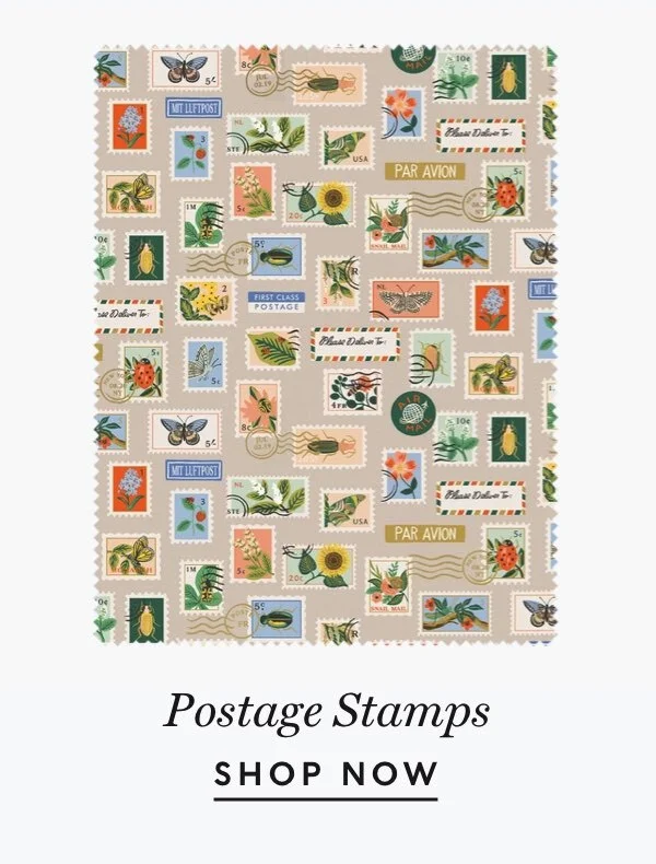 Postage Stamps Fabric