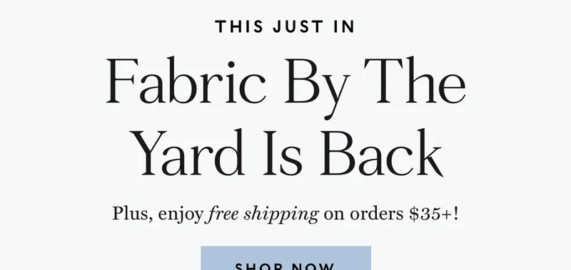 Fabric Back in Stock