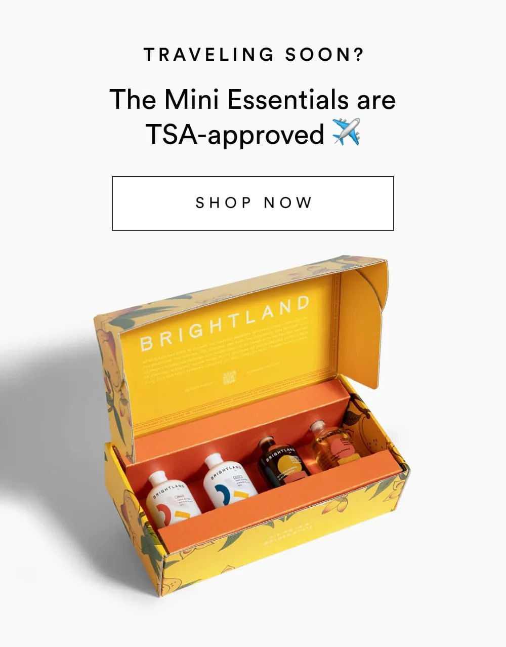Traveling soon - The mini essentials are TSA-approved [ SHOP NOW ]