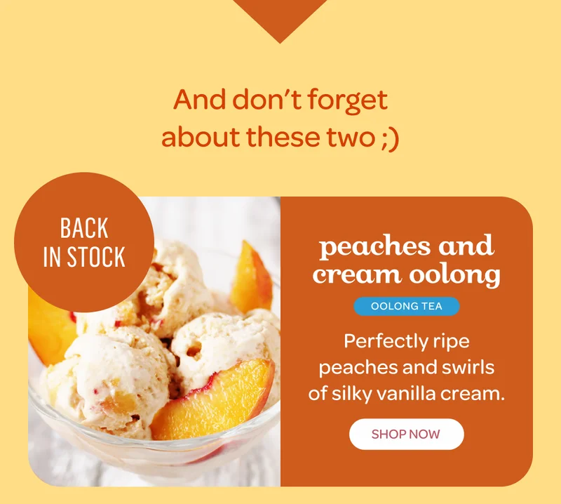 Peaches and cream oolong - Shop now