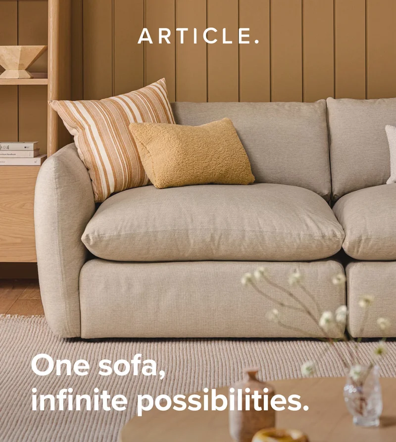 One sofa, infinite possibilities. Shop the Leigh Sofa.