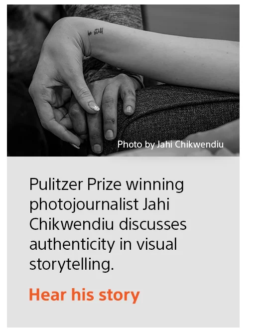 Pulitzer Prize winning photojournalist Jahi Chikwendiu discusses authenticity in visual storytelling. Hear his story