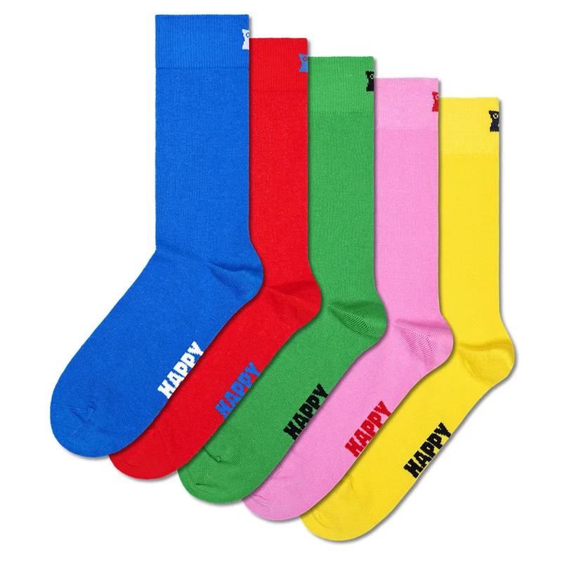 5-Pack Solid Socks