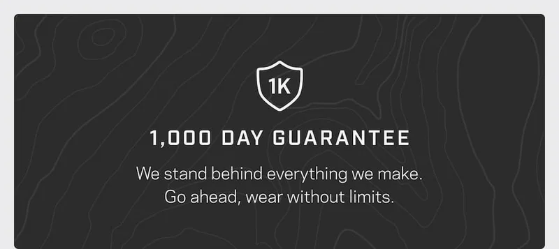 1,000 Day Warranty
