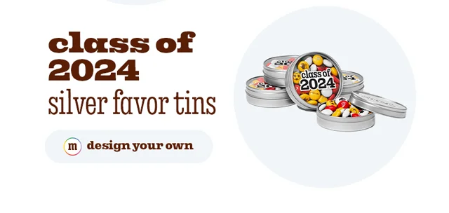 CLASS OF 2024 SILVER FAVOR TINS