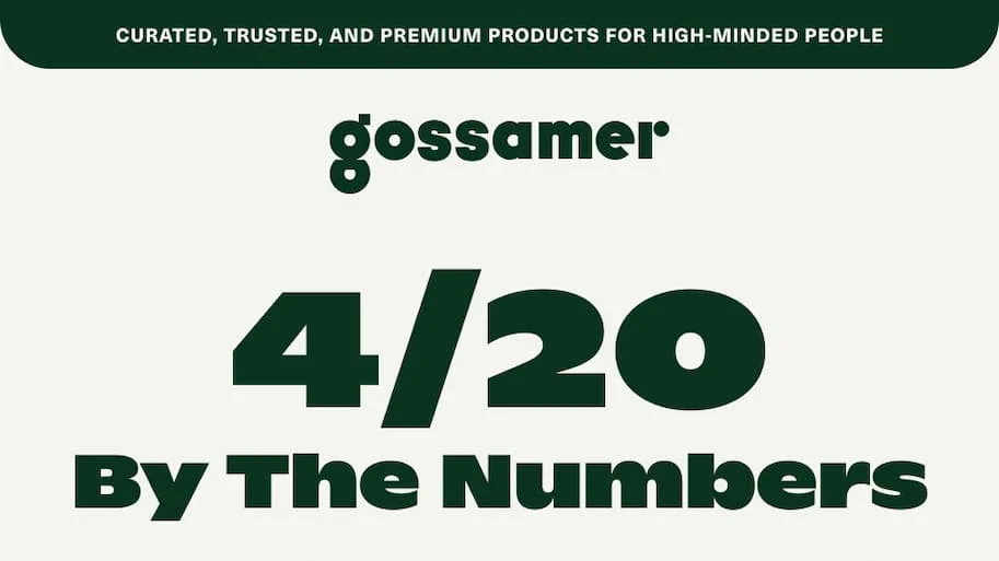 gossamer 4/20 BY NUMBERS