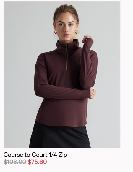 Course to Court 1/4 Zip