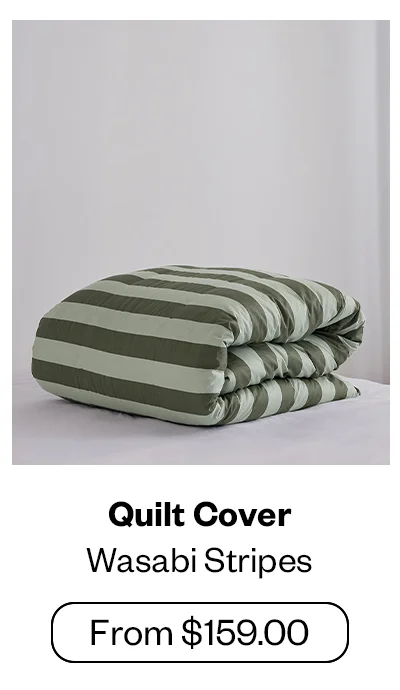 Quilt Cover - Wasabi Stripes