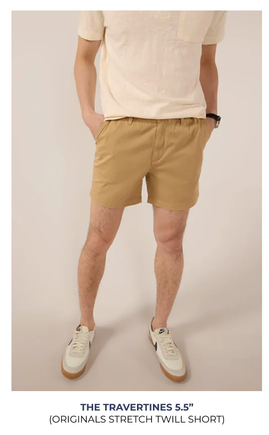 Originals Stretch Twill Short: The Travetines 5.5"