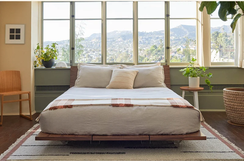 Pictured: The Bed Frame (Queen) with Headboard Add-On, Mattress (2.0), Adjustable Base, and Underbed Storage