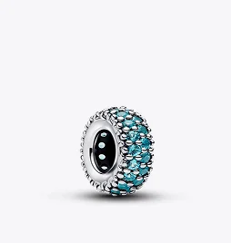 Ice Blue Stone Spacer Charm