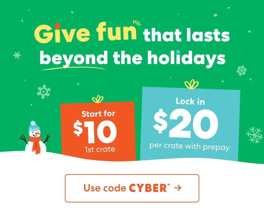 Give fun that lasts beyond the holidays! Use code CYBER