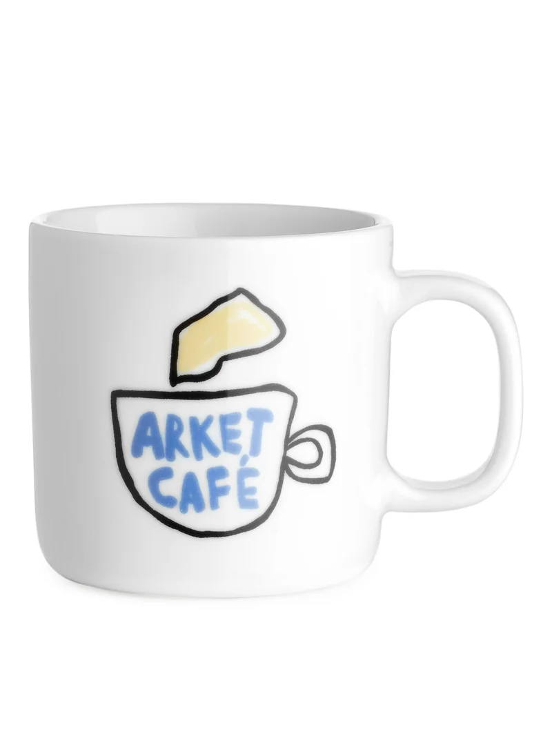 ARKET Café Mug White/Yellow