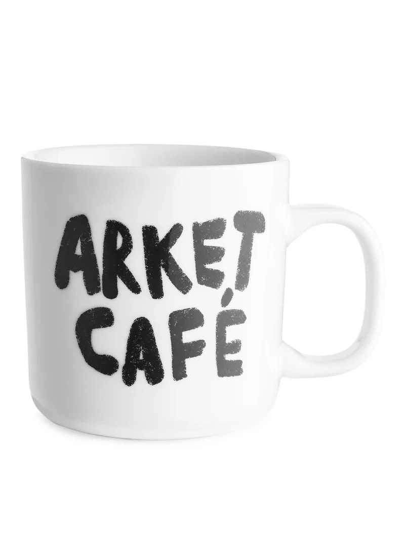 ARKET Café Mug White/Black