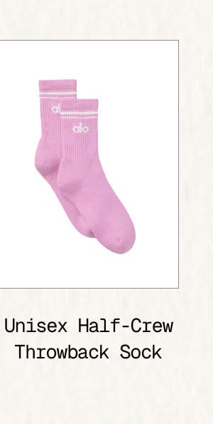 Unisex Half-Crew Throwback Sock