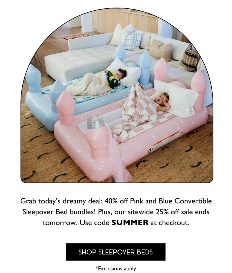 SHOP SLEEPOVER BEDS
