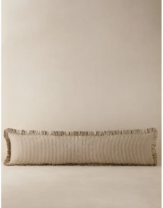 Isla Long Lumbar Pillow by Sarah Sherman Samuel - Dark Olive / Long Lumbar