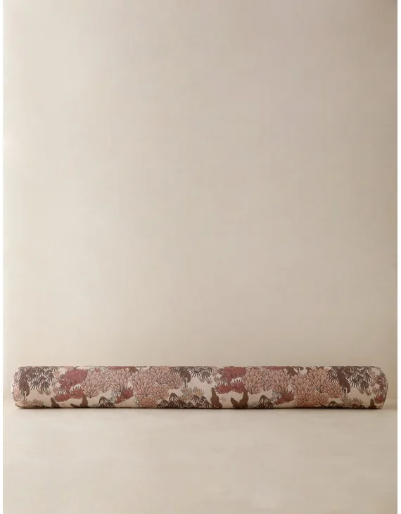 Garden Walk Linen Pillow by Sarah Sherman Samuel-Blush / Long Bolster