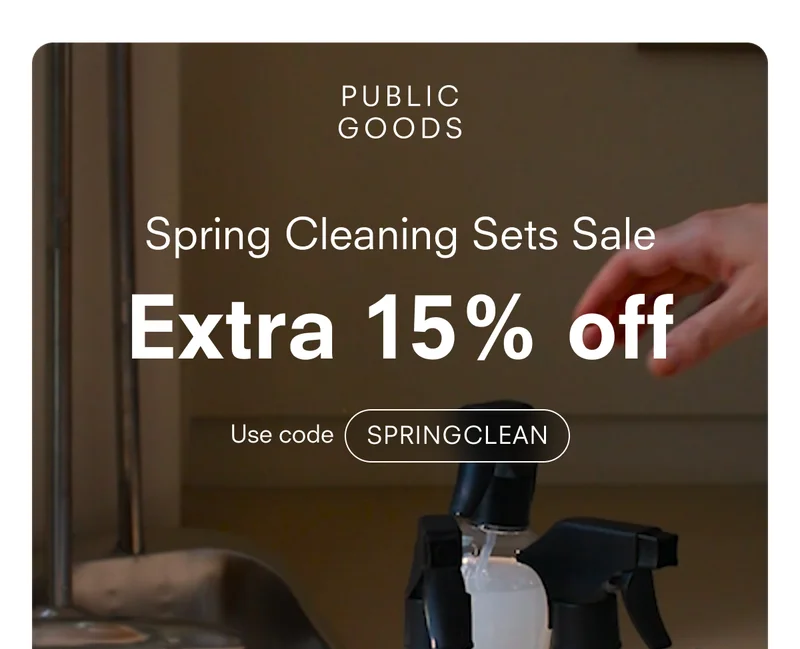 Spring Cleaning Sets Sale Extra 15% off. Use code SPRINGCLEAN
