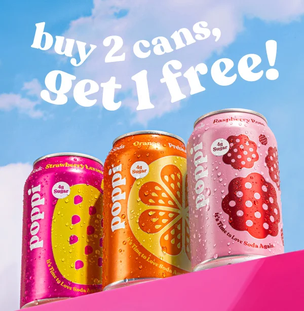 buy 2 cans, get 1 free!