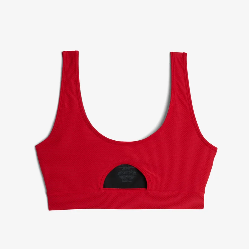 Image of Swim Solarmesh Peekaboo Top - Red