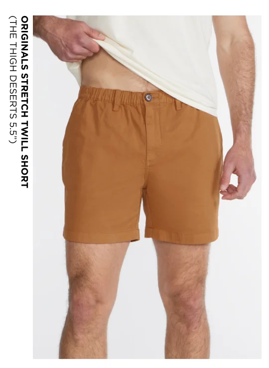 Originals Stretch Twill Short: The Thigh Deserts 5.5"