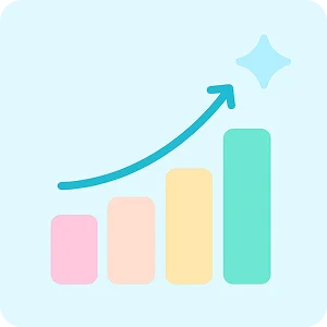 Color block graph - up and to the right