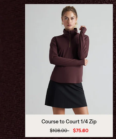 Course to Court 1/4 Zip