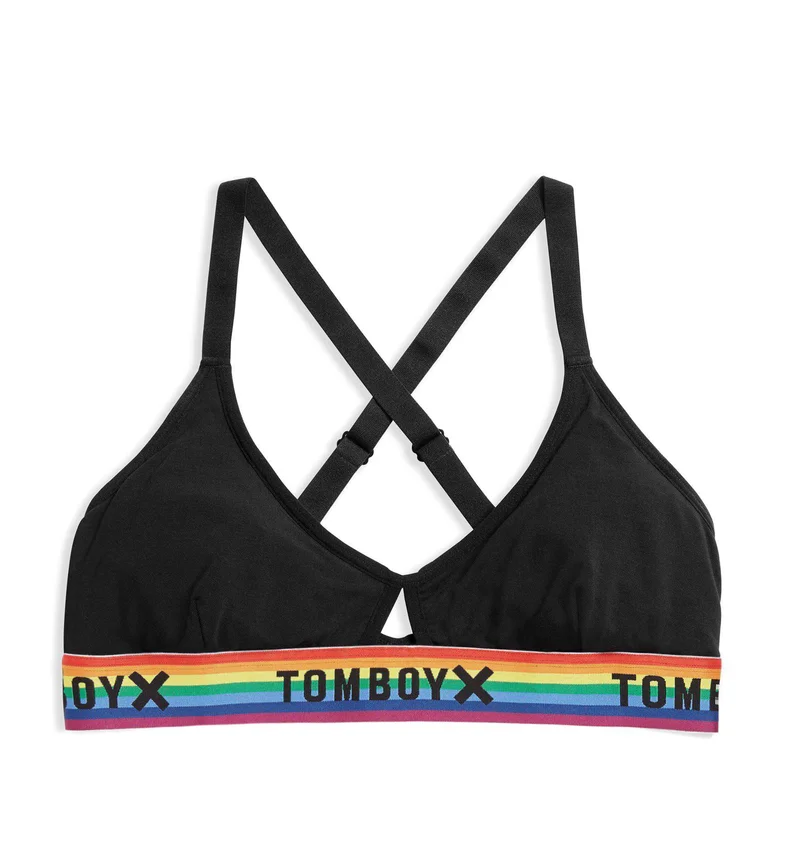 Image of Lounge Bralette - Modal Black Rainbow