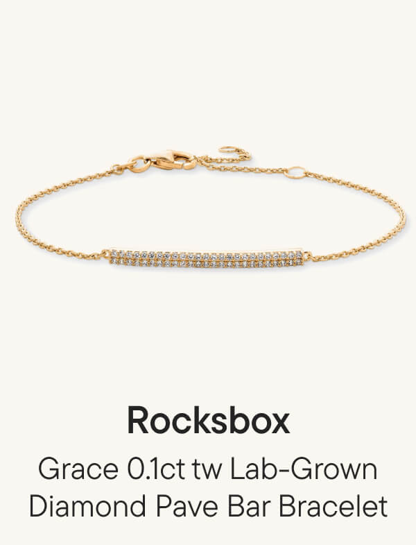 Grace 0.1ct tw Lab-Grown Diamond Pave Bar Bracelet