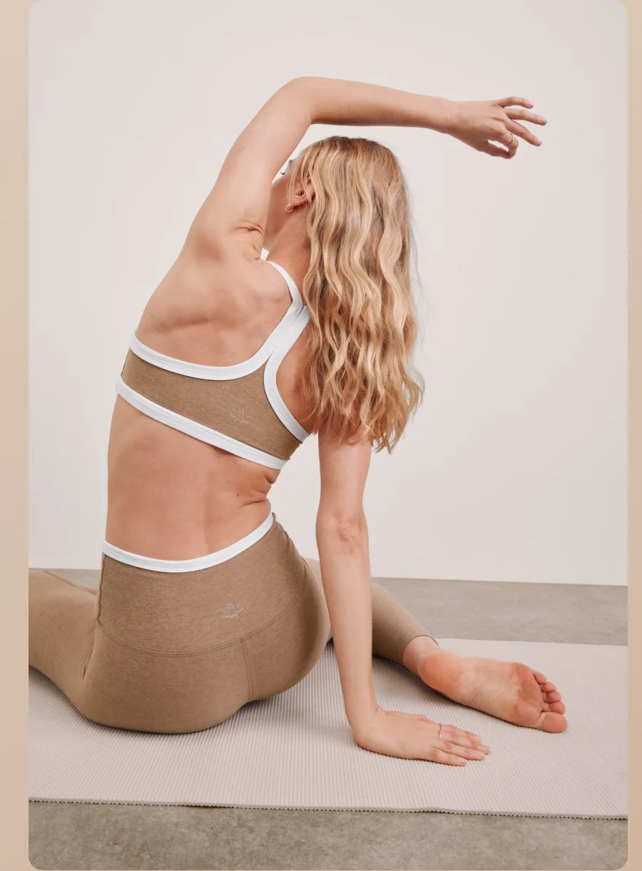 Spacedye Outlines Bra in Desert Sand/Cloud White