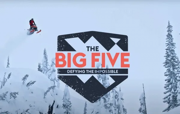 Andreas Bergmark and his Lynx snowmobile