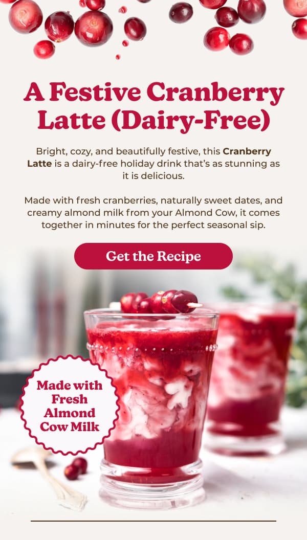 A Festive Cranberry Latte (Dairy-Free)