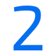 A blue number two