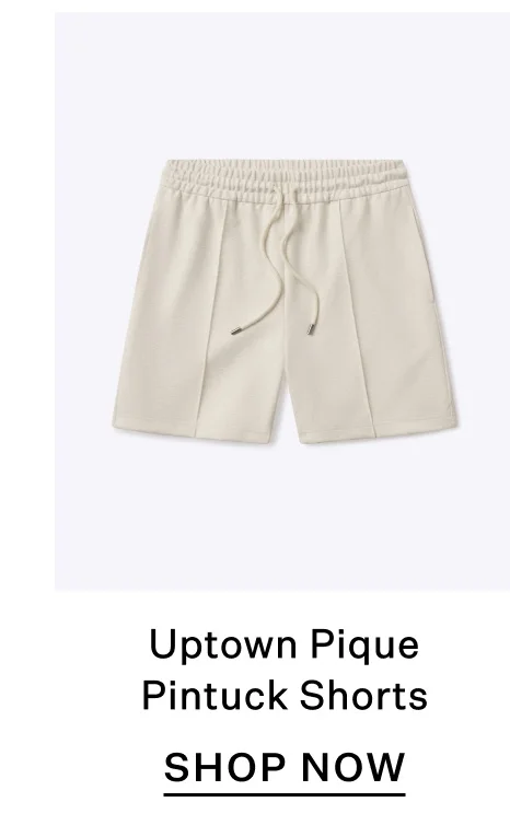 Uptown Pique Pintuck Shorts